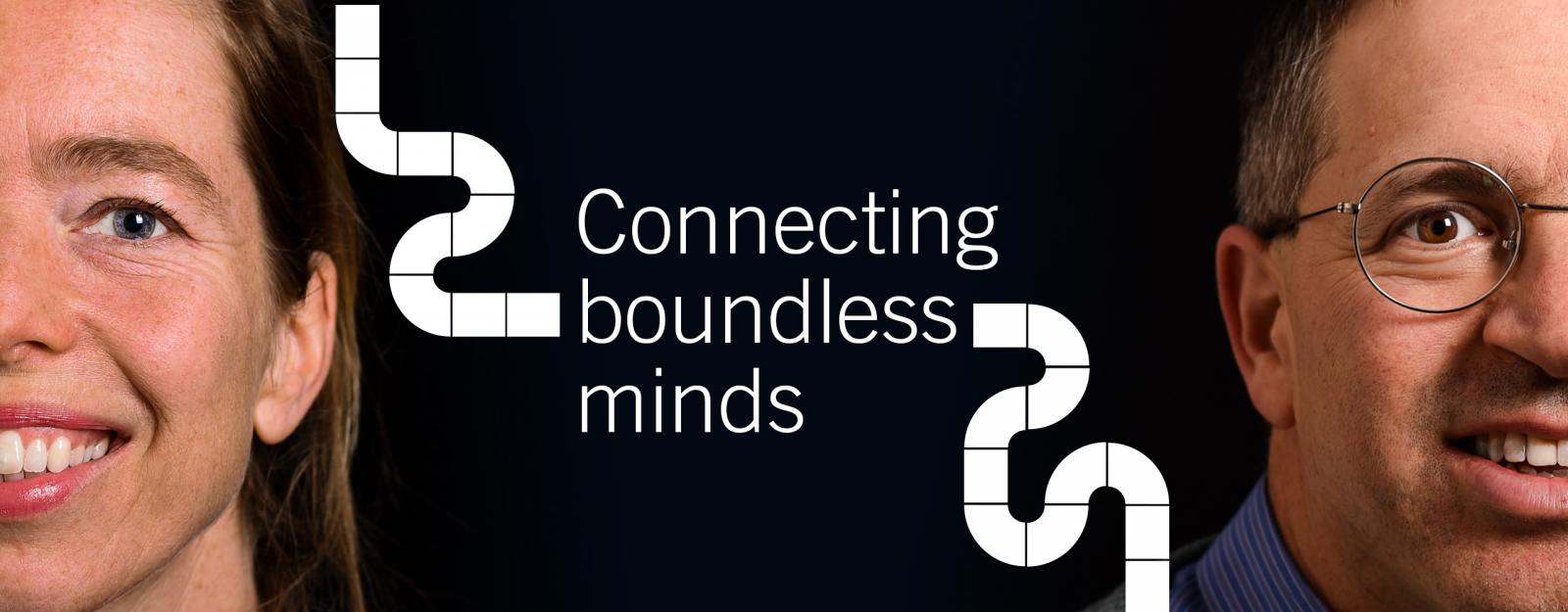 Suzanne Hansen and Gadi Rothenberg as figureheads of the Connecting Boundless Minds campaign at Amsterdam Science Park